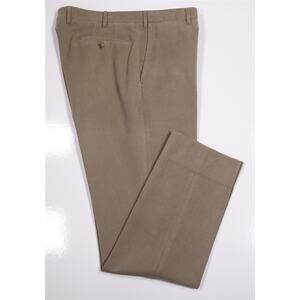 Valentini Brushed Cotton Twill Flat Front Chino Pants Trousers Italy 34x32